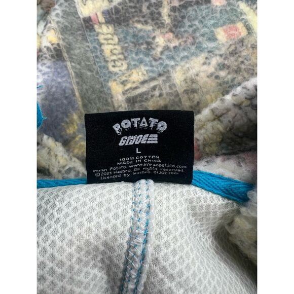 Imran Potato x GI Joe Pullover Half Zip All Over Print Sherpa Fleece - L - Picture 3 of 7